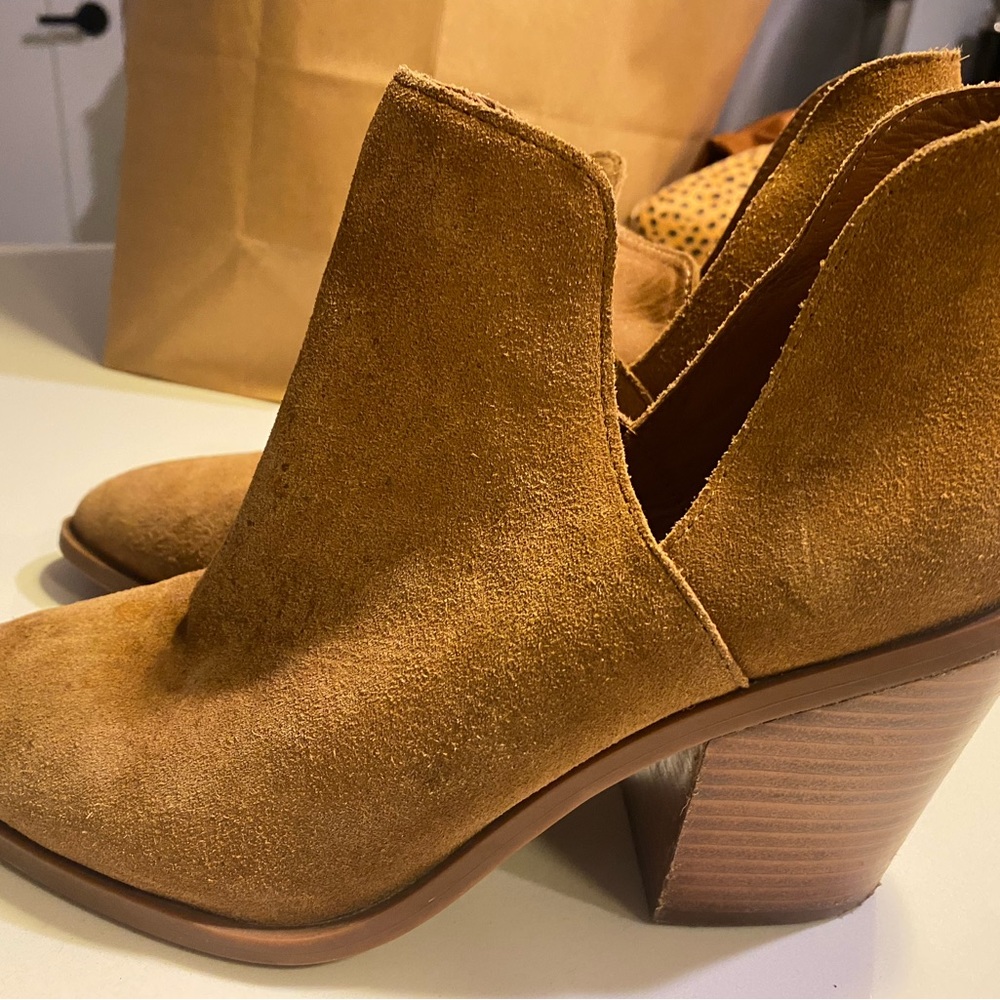 Steve Madden suede heeled booties